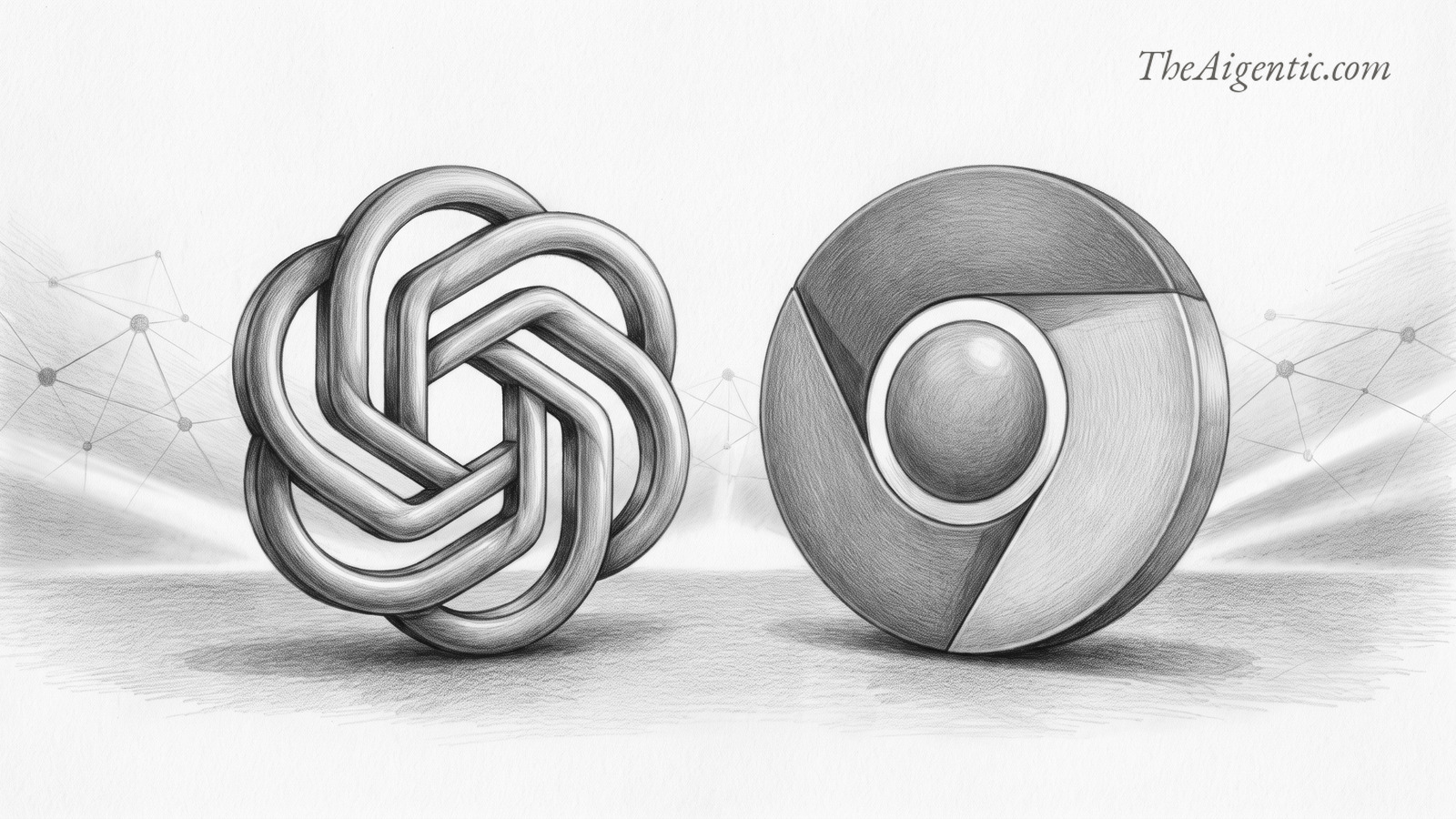 Graphite sketch for the Hands On guide to the ChatGPT Chrome extension